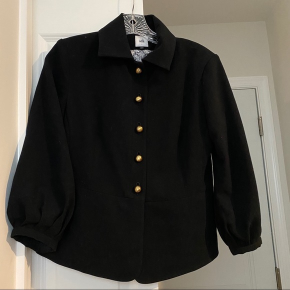 CAbi | Black Abbott Peplum Jacket Blazer - Picture 4 of 7